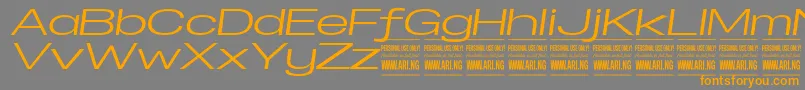 SpecifypersonalExexpmediumital Font – Orange Fonts on Gray Background