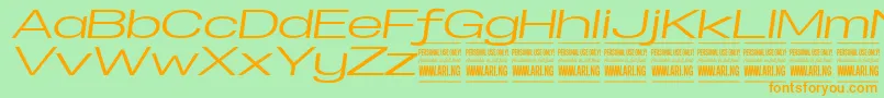 SpecifypersonalExexpmediumital Font – Orange Fonts on Green Background
