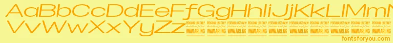 SpecifypersonalExexpmediumital Font – Orange Fonts on Yellow Background