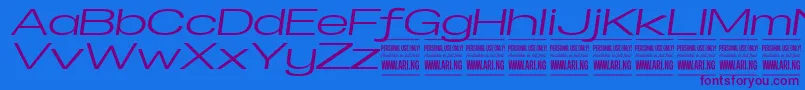 SpecifypersonalExexpmediumital Font – Purple Fonts on Blue Background