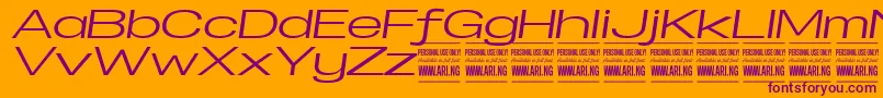 SpecifypersonalExexpmediumital Font – Purple Fonts on Orange Background