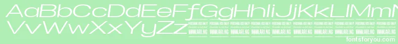 SpecifypersonalExexpmediumital Font – White Fonts on Green Background