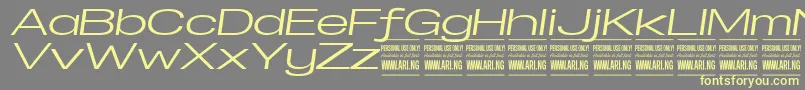 SpecifypersonalExexpmediumital Font – Yellow Fonts on Gray Background