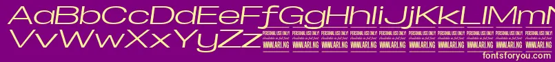 SpecifypersonalExexpmediumital Font – Yellow Fonts on Purple Background