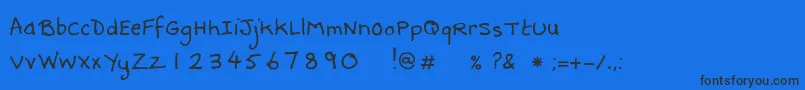 DebbieAlternate-fontti – mustat fontit sinisellä taustalla