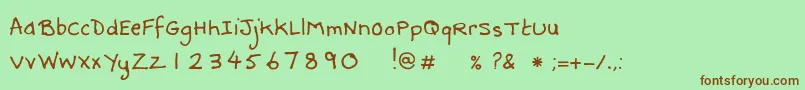 Police DebbieAlternate – polices brunes sur fond vert