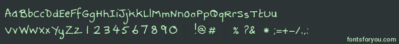 Czcionka DebbieAlternate – zielone czcionki na czarnym tle