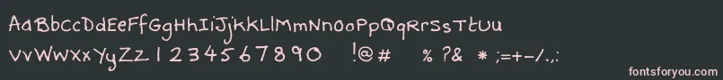 Czcionka DebbieAlternate – różowe czcionki na czarnym tle