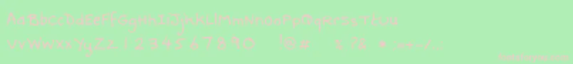 DebbieAlternate Font – Pink Fonts on Green Background