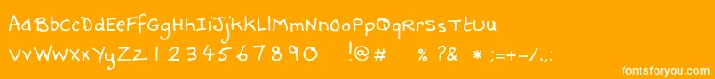 Шрифт DebbieAlternate – белые шрифты на оранжевом фоне