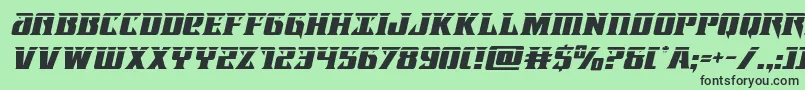 フォントLifeforcelaserital – 緑の背景に黒い文字