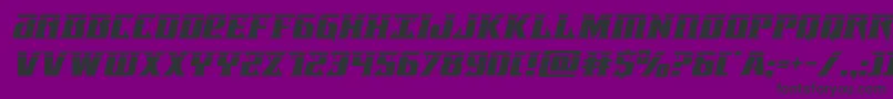 フォントLifeforcelaserital – 紫の背景に黒い文字