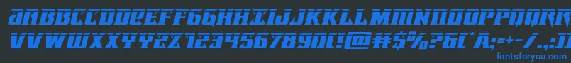 Lifeforcelaserital Font – Blue Fonts on Black Background