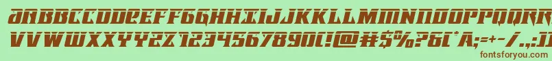 Шрифт Lifeforcelaserital – коричневые шрифты на зелёном фоне