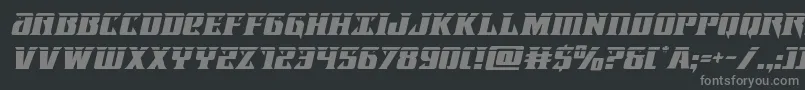 フォントLifeforcelaserital – 黒い背景に灰色の文字