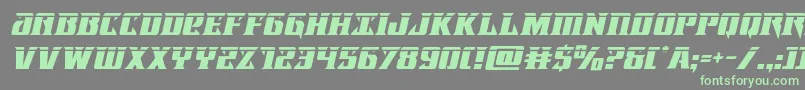 Lifeforcelaserital-Schriftart – Grüne Schriften auf grauem Hintergrund