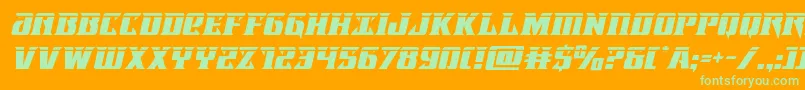 Lifeforcelaserital Font – Green Fonts on Orange Background
