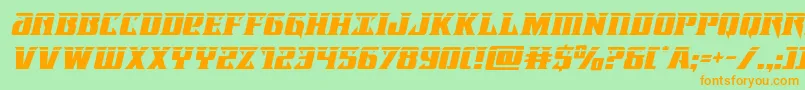 Lifeforcelaserital Font – Orange Fonts on Green Background