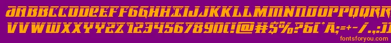 Lifeforcelaserital Font – Orange Fonts on Purple Background
