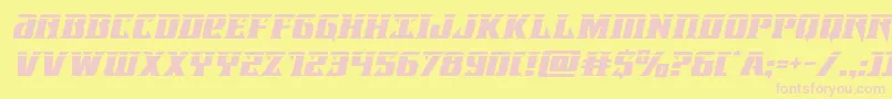 Lifeforcelaserital Font – Pink Fonts on Yellow Background