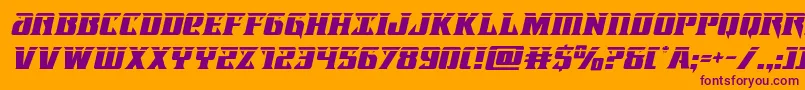 Lifeforcelaserital Font – Purple Fonts on Orange Background