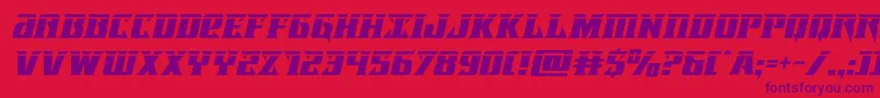 Lifeforcelaserital Font – Purple Fonts on Red Background