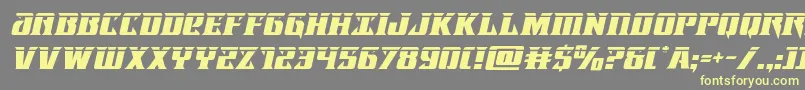 Lifeforcelaserital Font – Yellow Fonts on Gray Background