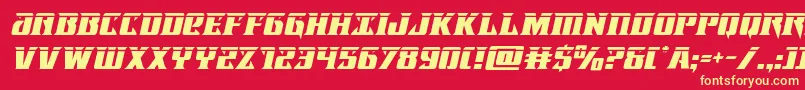 Lifeforcelaserital Font – Yellow Fonts on Red Background