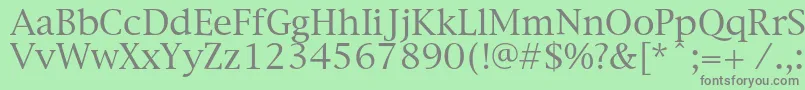 フォントNewyorkc – 緑の背景に灰色の文字