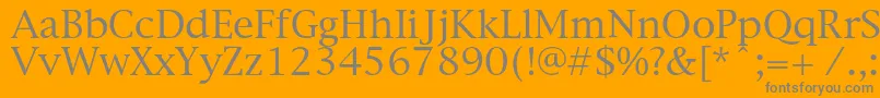 Newyorkc Font – Gray Fonts on Orange Background