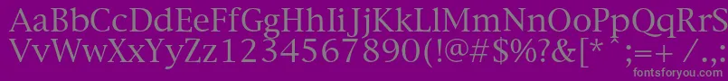 Newyorkc Font – Gray Fonts on Purple Background