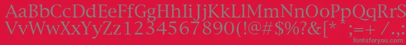 Newyorkc Font – Gray Fonts on Red Background