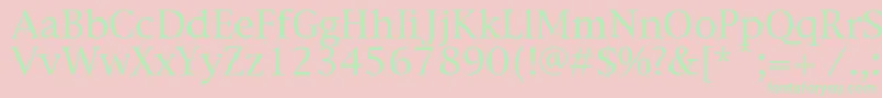 Newyorkc Font – Green Fonts on Pink Background