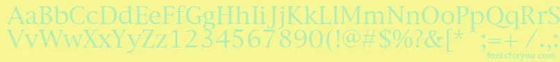 Newyorkc Font – Green Fonts on Yellow Background