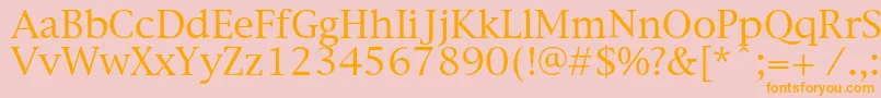 Newyorkc Font – Orange Fonts on Pink Background