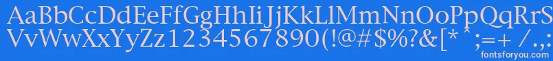 Newyorkc Font – Pink Fonts on Blue Background