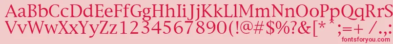 Newyorkc Font – Red Fonts on Pink Background