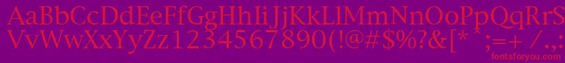 Newyorkc Font – Red Fonts on Purple Background