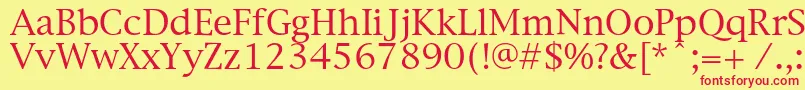 Newyorkc Font – Red Fonts on Yellow Background