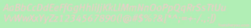 MetabooklfcItalic Font – Pink Fonts on Green Background