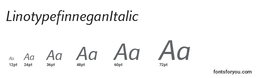 LinotypefinneganItalic Font Sizes