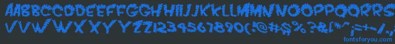 VtcScreamitloudslicedRegular Font – Blue Fonts on Black Background