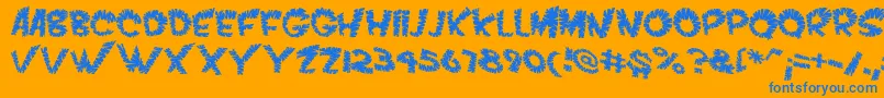 More about VtcScreamitloudslicedRegular Font VtcScreamitloudslicedRegular Font – Blue Fonts on Orange Background