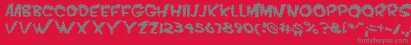 VtcScreamitloudslicedRegular Font – Gray Fonts on Red Background