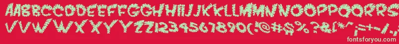 VtcScreamitloudslicedRegular Font – Green Fonts on Red Background