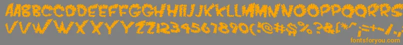 VtcScreamitloudslicedRegular Font – Orange Fonts on Gray Background