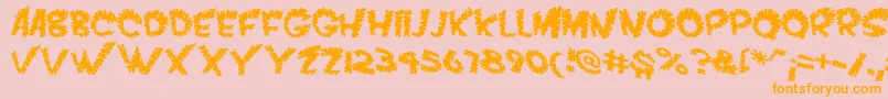 VtcScreamitloudslicedRegular Font – Orange Fonts on Pink Background