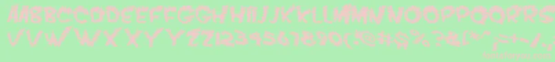 Шрифт VtcScreamitloudslicedRegular – розовые шрифты на зелёном фоне