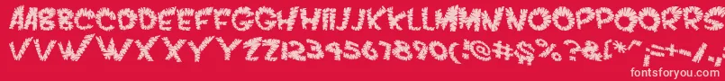 VtcScreamitloudslicedRegular Font – Pink Fonts on Red Background