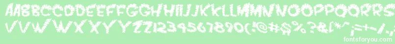 フォントVtcScreamitloudslicedRegular – 緑の背景に白い文字